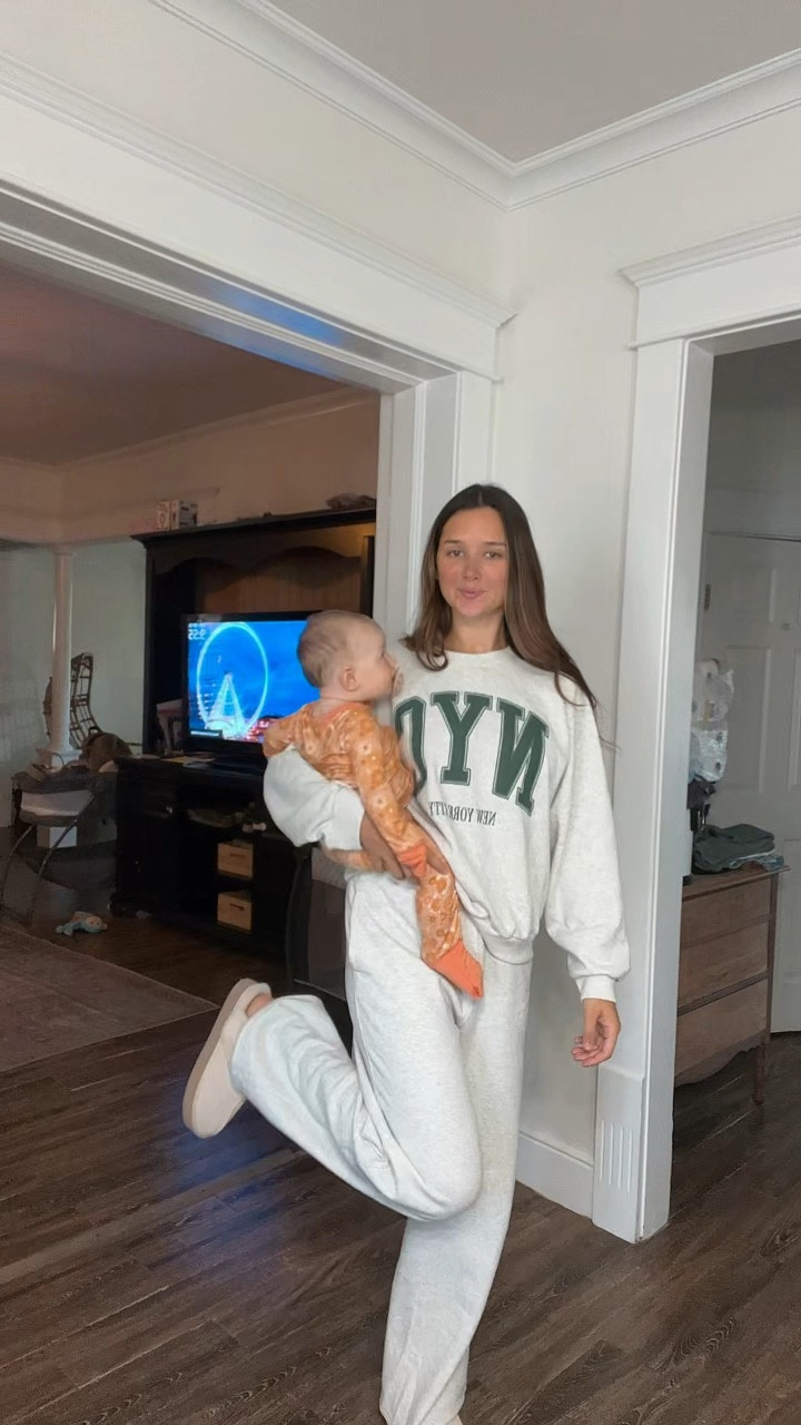 Ootd! Talk girlie sweats! Cozy sweats, high rise sweats for tall girlies! 

#LTKbaby #LTKVideo #LTKfindsunder50