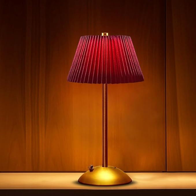 Cordless Metal Desk Lamp,Touch Sensor Control LED Table Lamp,3 Way Dimmable Nightstand Lamp with ... | Amazon (US)