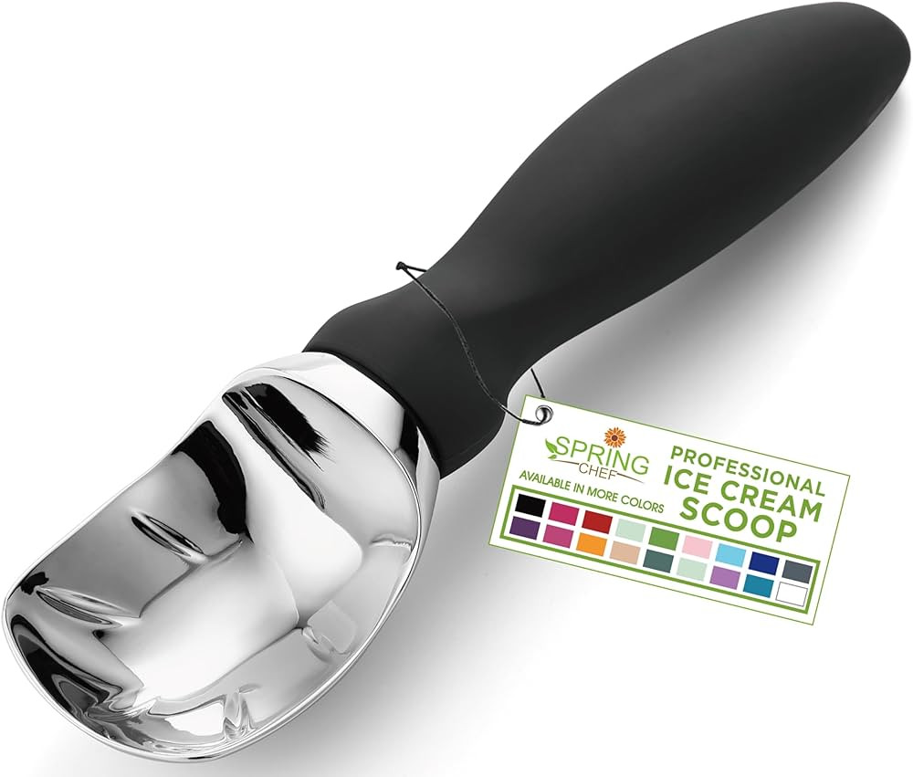 Spring Chef Heavy Duty Ice Cream Scoop with Comfortable Handle, Professional Metal Ice Cream Spoo... | Amazon (US)