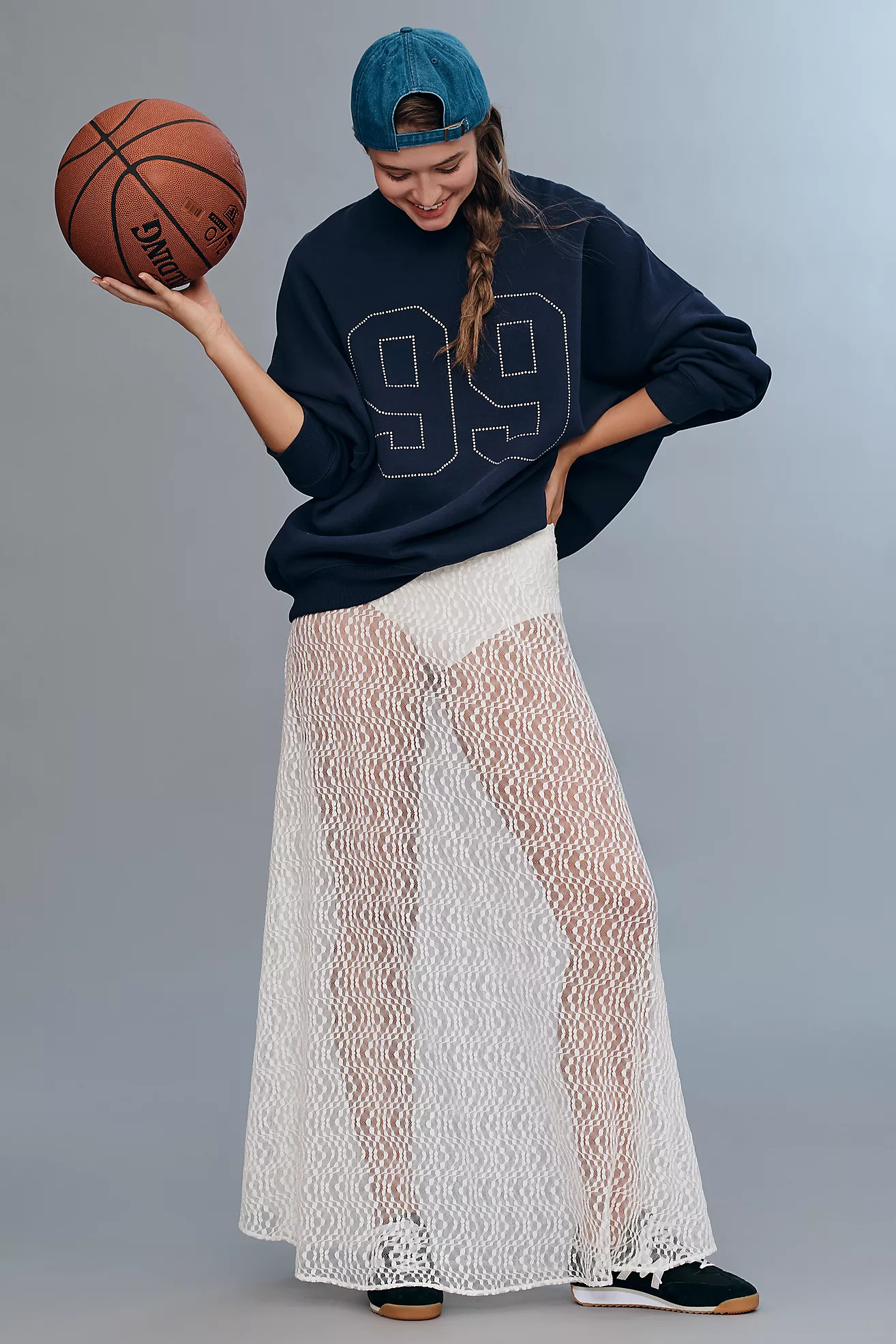 By Anthropologie Lace Maxi Slip Skirt | Anthropologie (US)