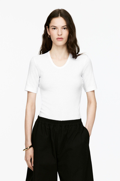 Gerippter Body – Weiß – Damen – ARKET DE | Arket EU