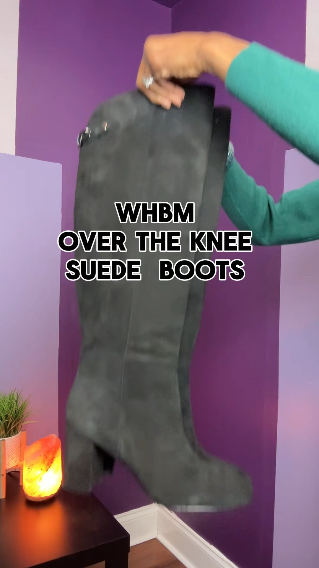 These black suede over the knee boots from @whbm are too cute and the buckle at the back is so cute! 

#LTKGiftGuide #LTKShoeCrush #LTKStyleTip