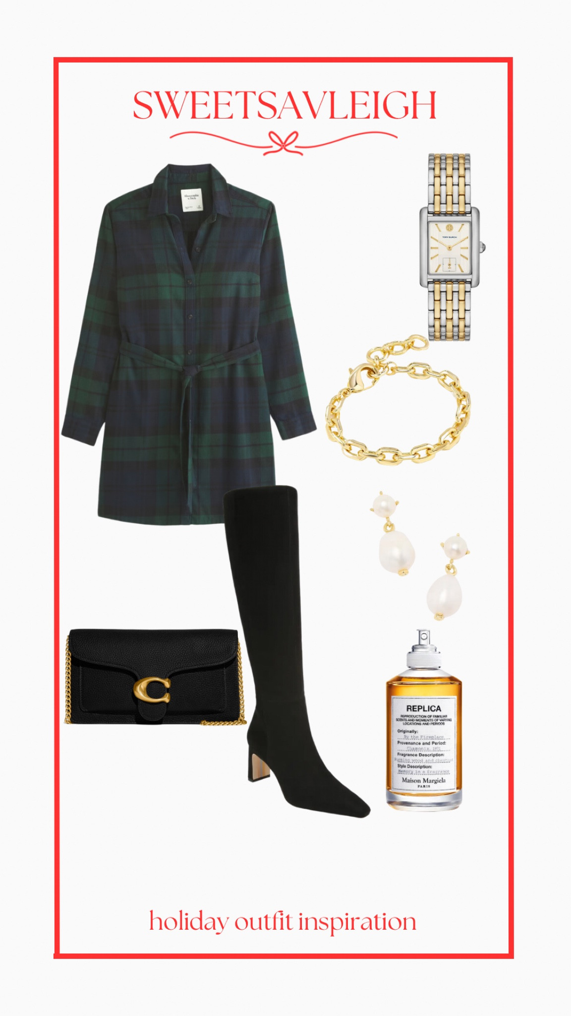 Holiday outfit inspo! | plaid dress, black watch dress, black boots, suede boots, holiday party outfit 

#LTKHoliday #LTKStyleTip #LTKSeasonal