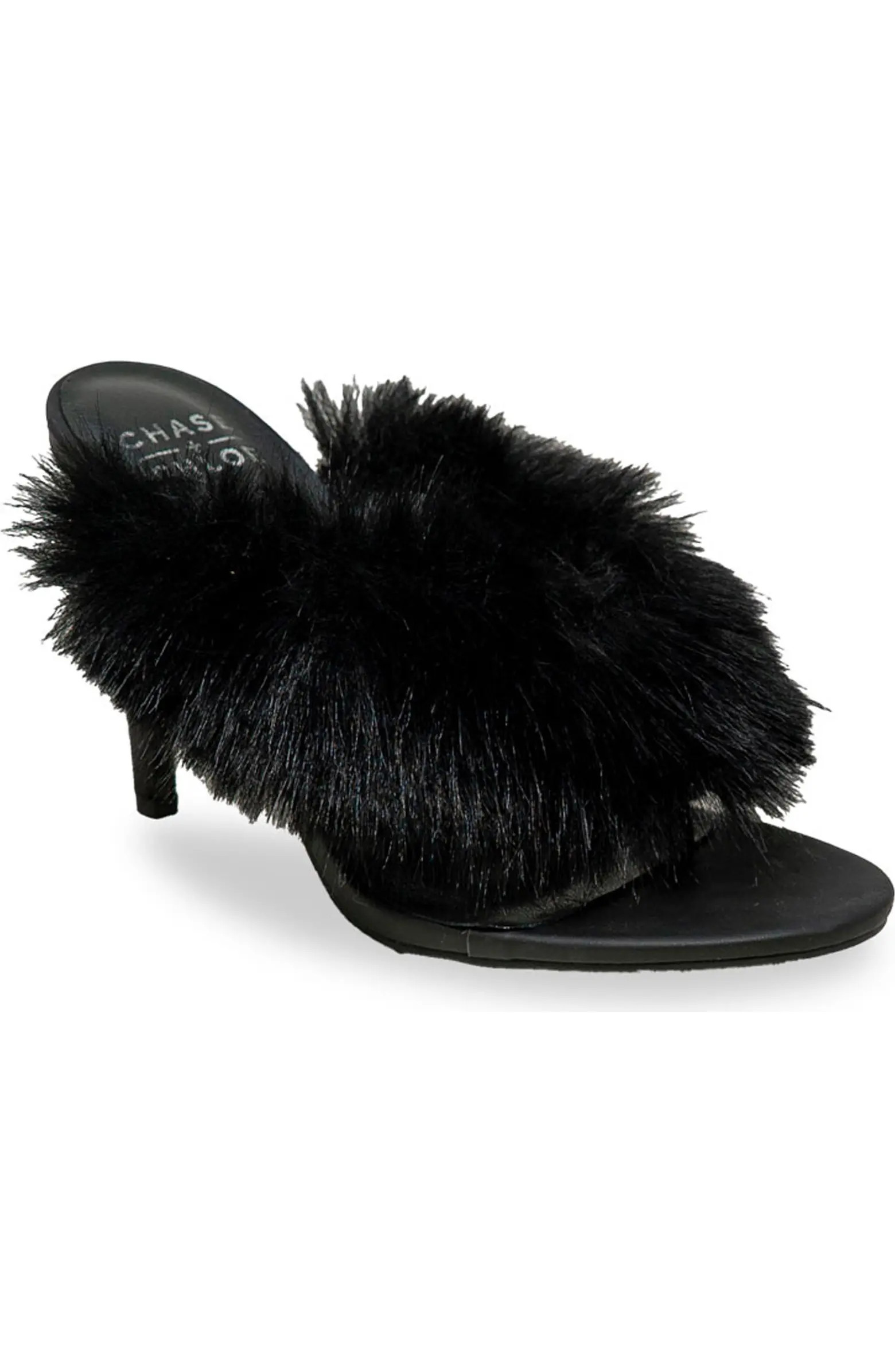 CHASE AND CHLOE Post Toe Faux Fur Stiletto Sandal (Women) | Nordstromrack | Nordstrom Rack