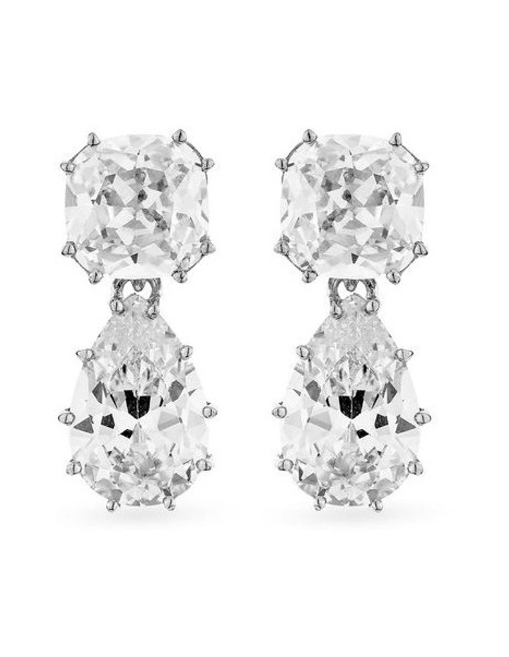 Splice Drop Earrings With Diamonds in Silver | Myer
