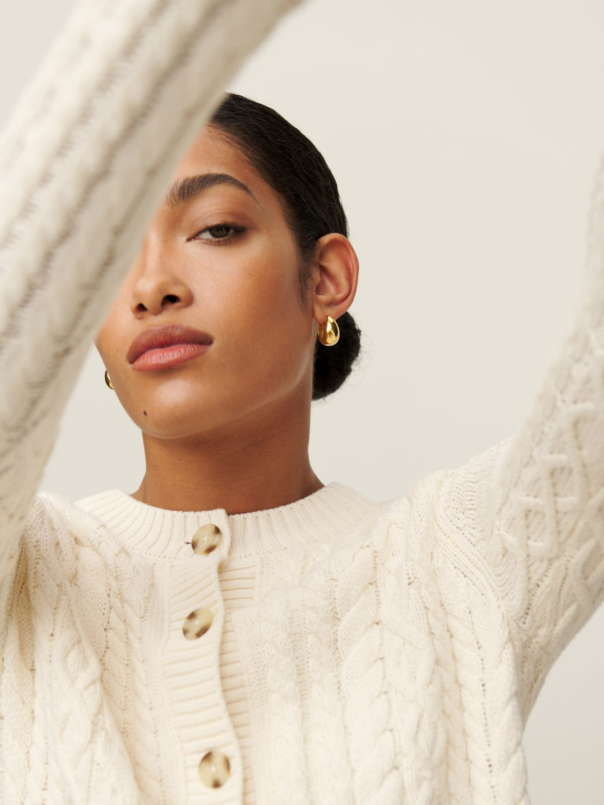 Foret Cable Knit Cardigan | Reformation (Global)