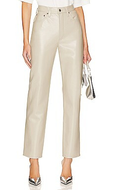 AGOLDE Recycled Leather 90's Pinch Waist in Toast from Revolve.com | Revolve Clothing (Global)