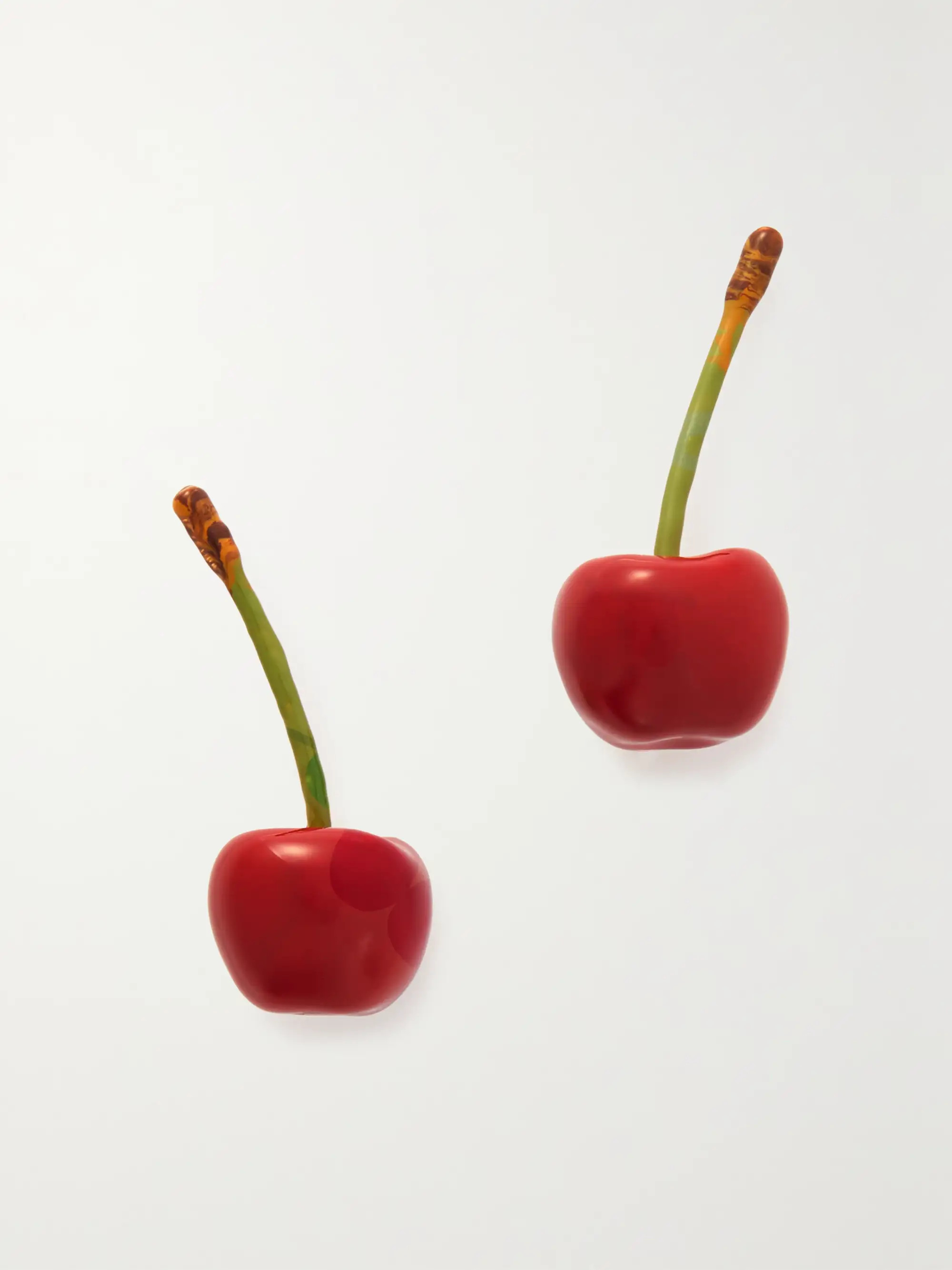 Cerise gold-tone enamel earrings | NET-A-PORTER APAC