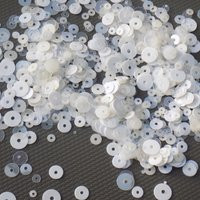 Mixed White & Clear Sequins X 20G. Satin White, Silky Glossy Crystal Sequins. Sizes. Bridal | Etsy (US)
