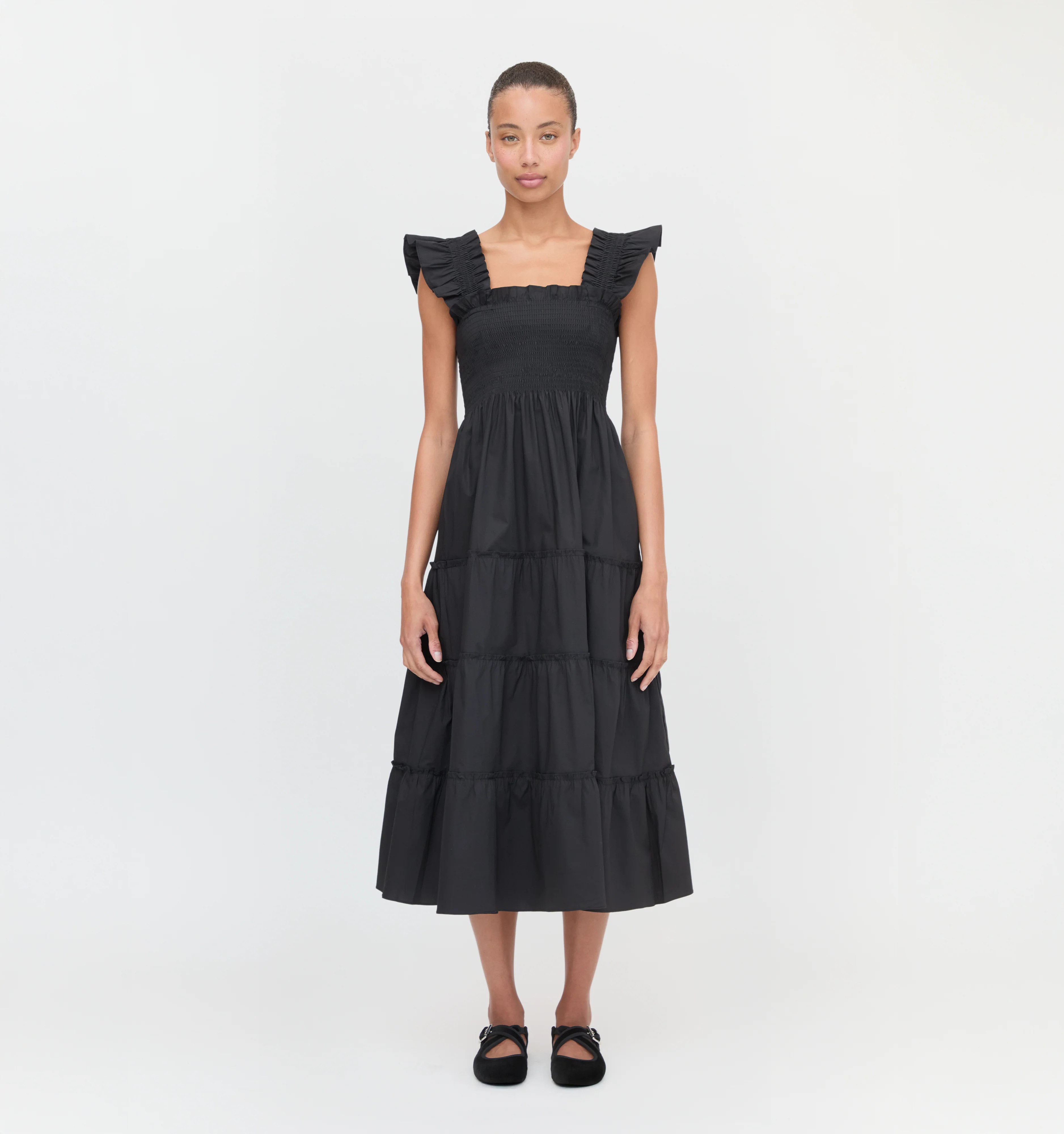 The Ellie Nap Dress - White Poppy Half Drop | Hill House Home US