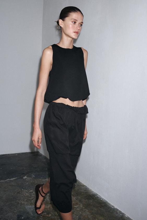 BALLOON HEM KNIT TOP | Zara UK