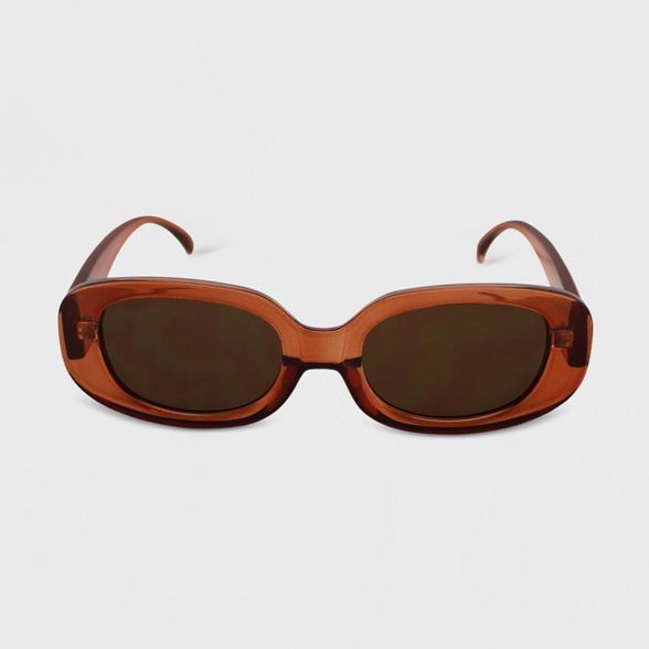 Women&#39;s Crystal Oval Sunglasses - Wild Fable&#8482; Brown | Target
