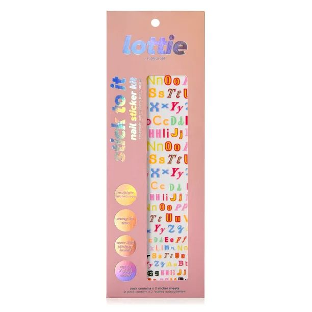 Lottie London Stick to it, Glossy Nail Sticker, Alphabet, up to 200 stickers | Walmart (US)