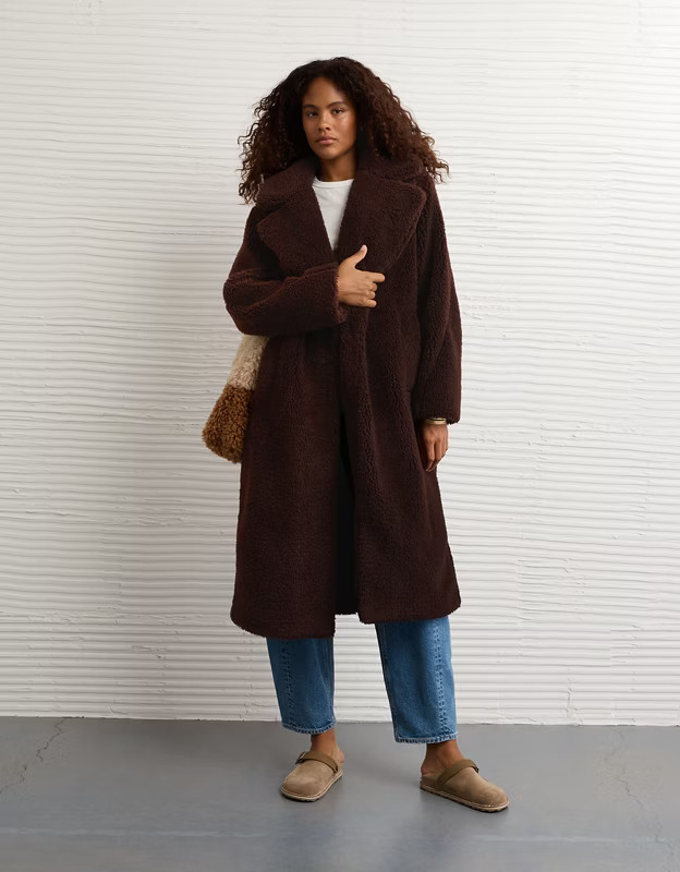 AE Sherpa Topcoat | American Eagle Outfitters (US & CA)