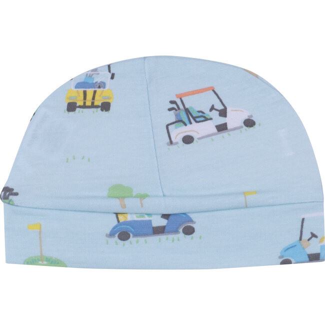 Golf Carts Print Beanie Hat, Blue | Maisonette