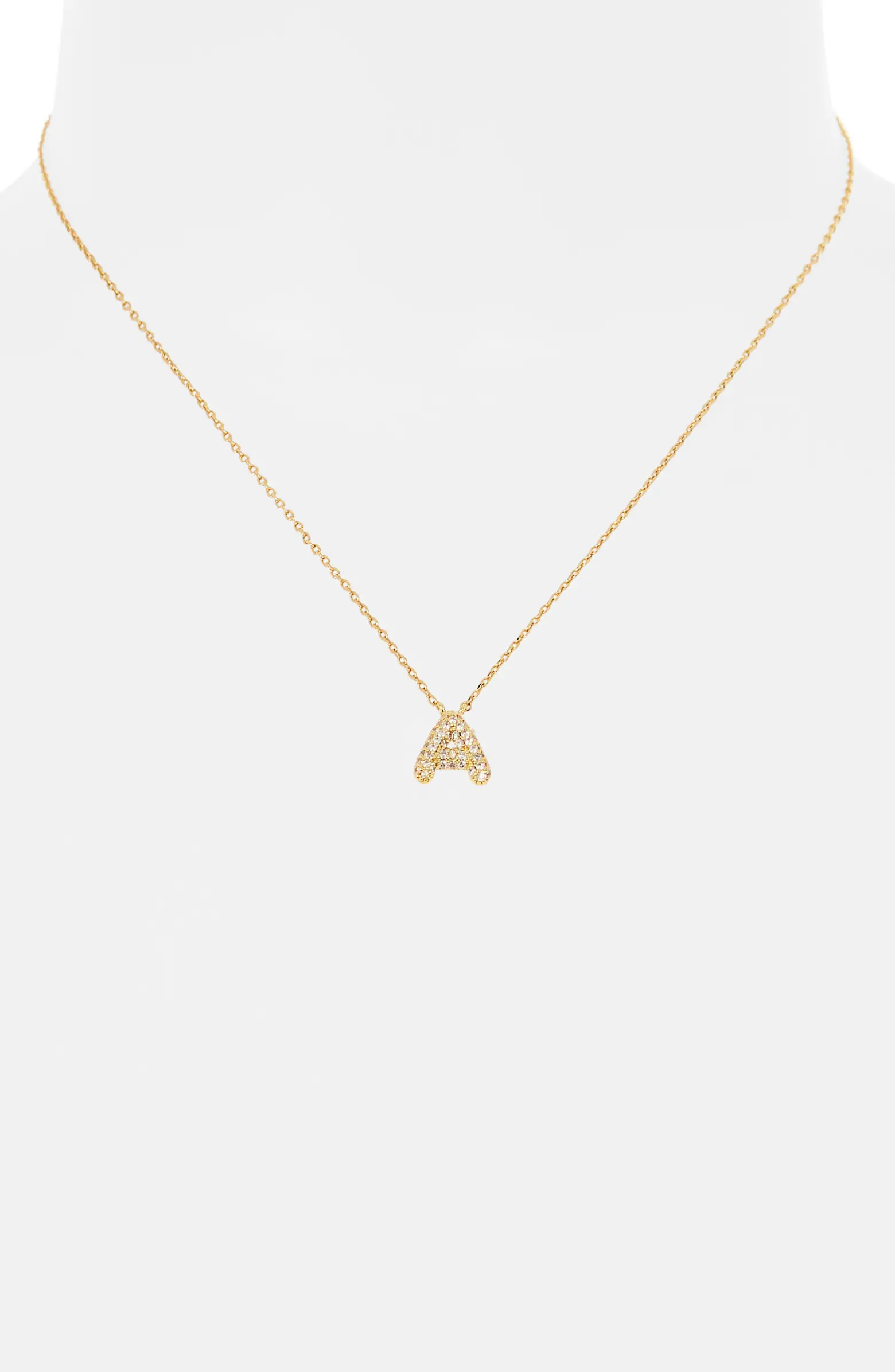 Leith Cubic Zirconia Initial Pendant Necklace | Nordstromrack | Nordstrom Rack