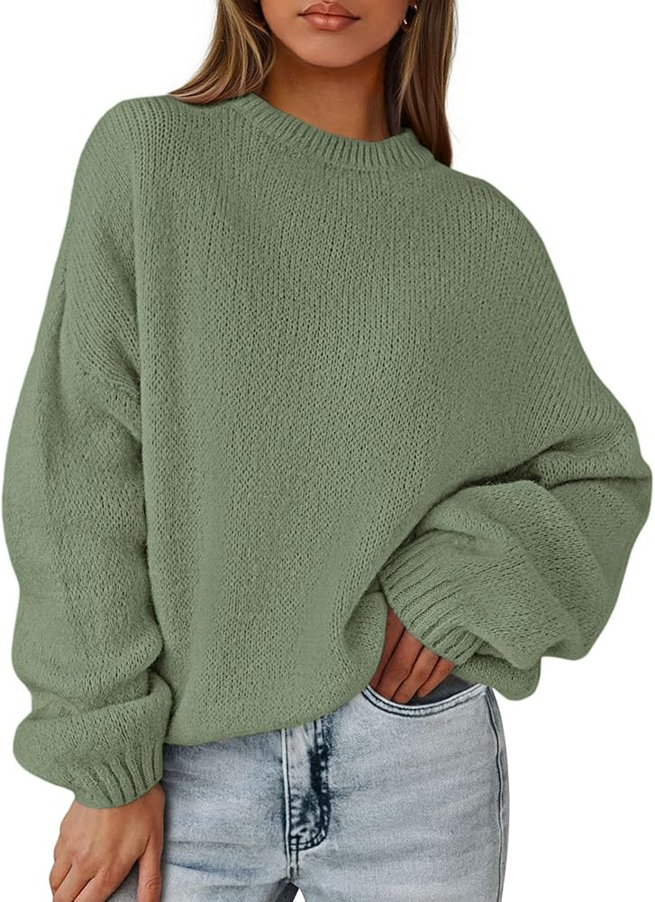 PRETTYGARDEN Women's Fall Oversized Sweaters Dressy Casual Long Sleeve Chunky Knit Winter Pullove... | Amazon (US)