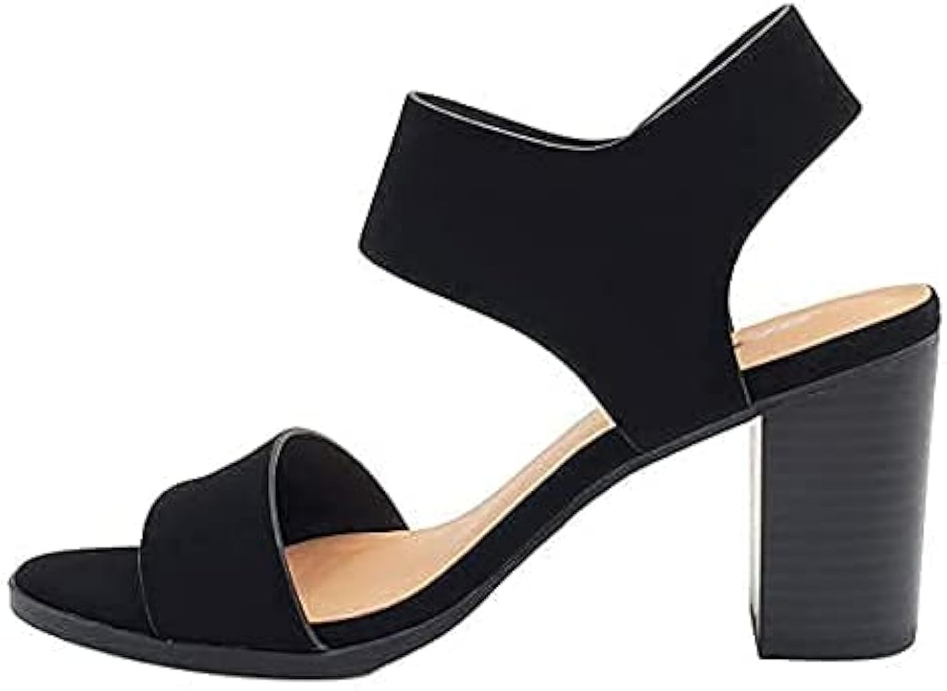 Soda Topshoeave Wait Womens Open Toe Chunky Heel Ankle Strap Shoes Block High Heel Dress Sandals | Amazon (US)