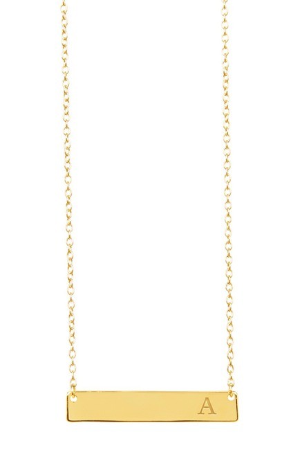 Sterling Forever | 14K Yellow Gold Vermeil Bar Initial Necklace - A-Z Available | Nordstrom Rack | Nordstrom Rack