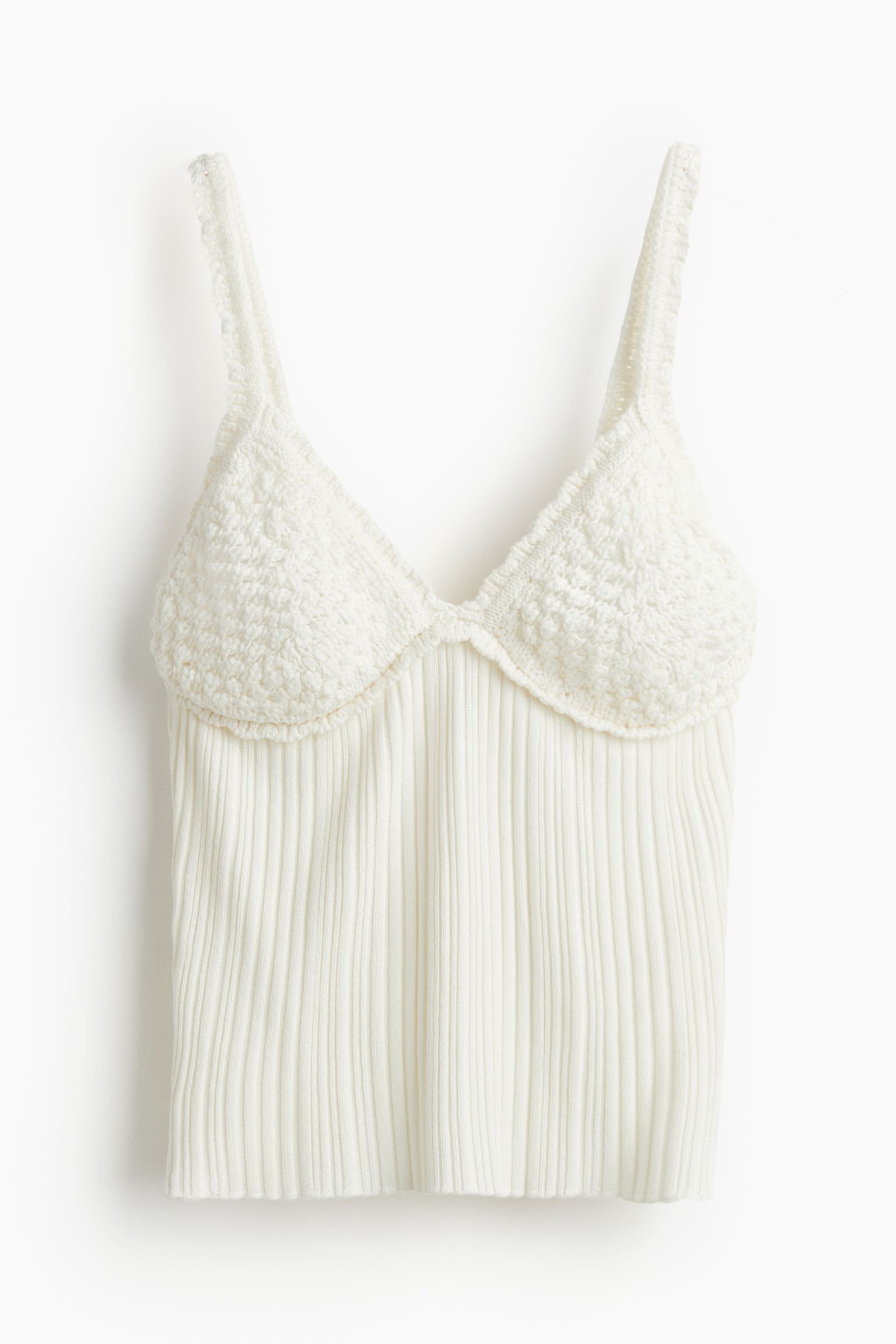 Crochet-look knitted strappy top | H&M (UK, MY, IN, SG, PH, TW, HK)