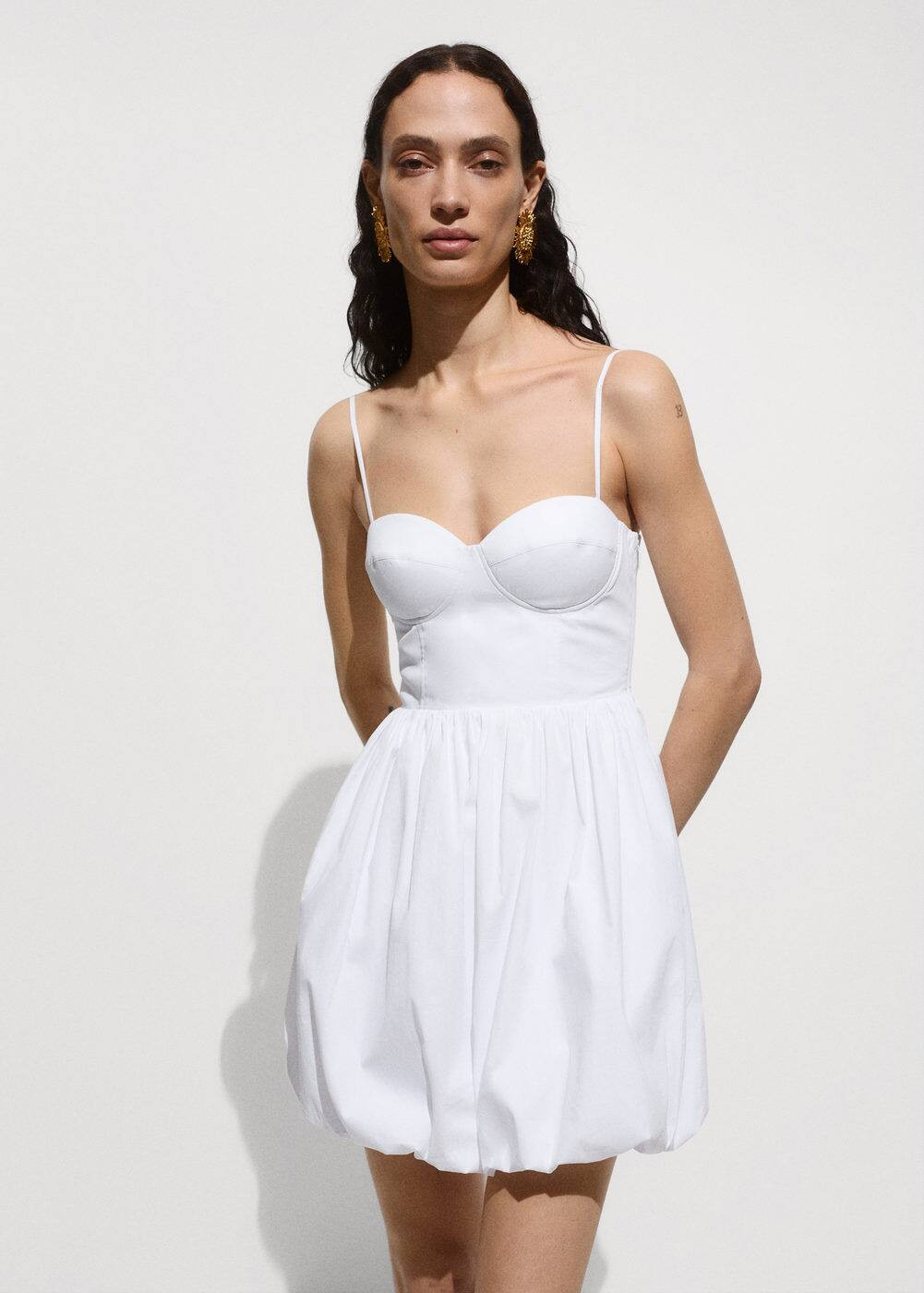 Short flared dress -  Women | Mango USA | MANGO (US)