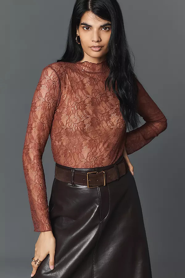 Lace Layering Turtleneck | Anthropologie (US)