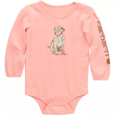 Carhartt Baby Girls' Puppy Long-Sleeve Bodysuit | Tractor Supply