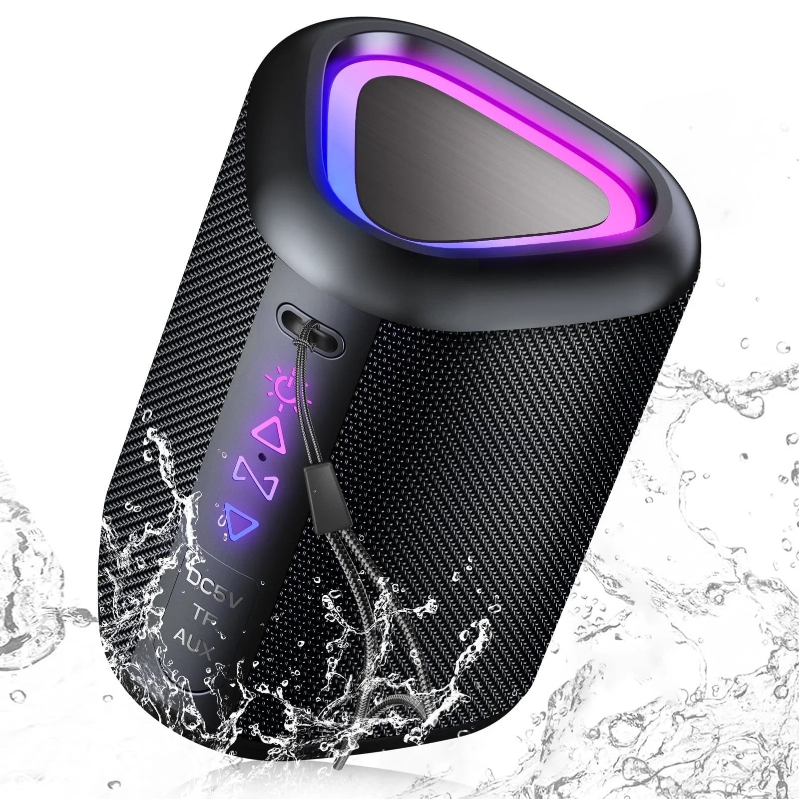 Portable Bluetooth Speaker with Lights, Powerful Crystal Clear Sound, IPX7 Waterproof, All Day Pl... | Walmart (US)