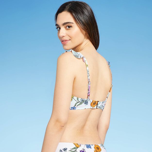 Women's Over the Shoulder Ruffle Bikini Top - Kona Sol™ Multi | Target