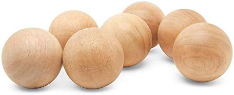 3 inch Wooden Round Ball, Bag of 2 Unfinished Natural Round Hardwood Balls, Smooth Birch Balls, f... | Amazon (US)