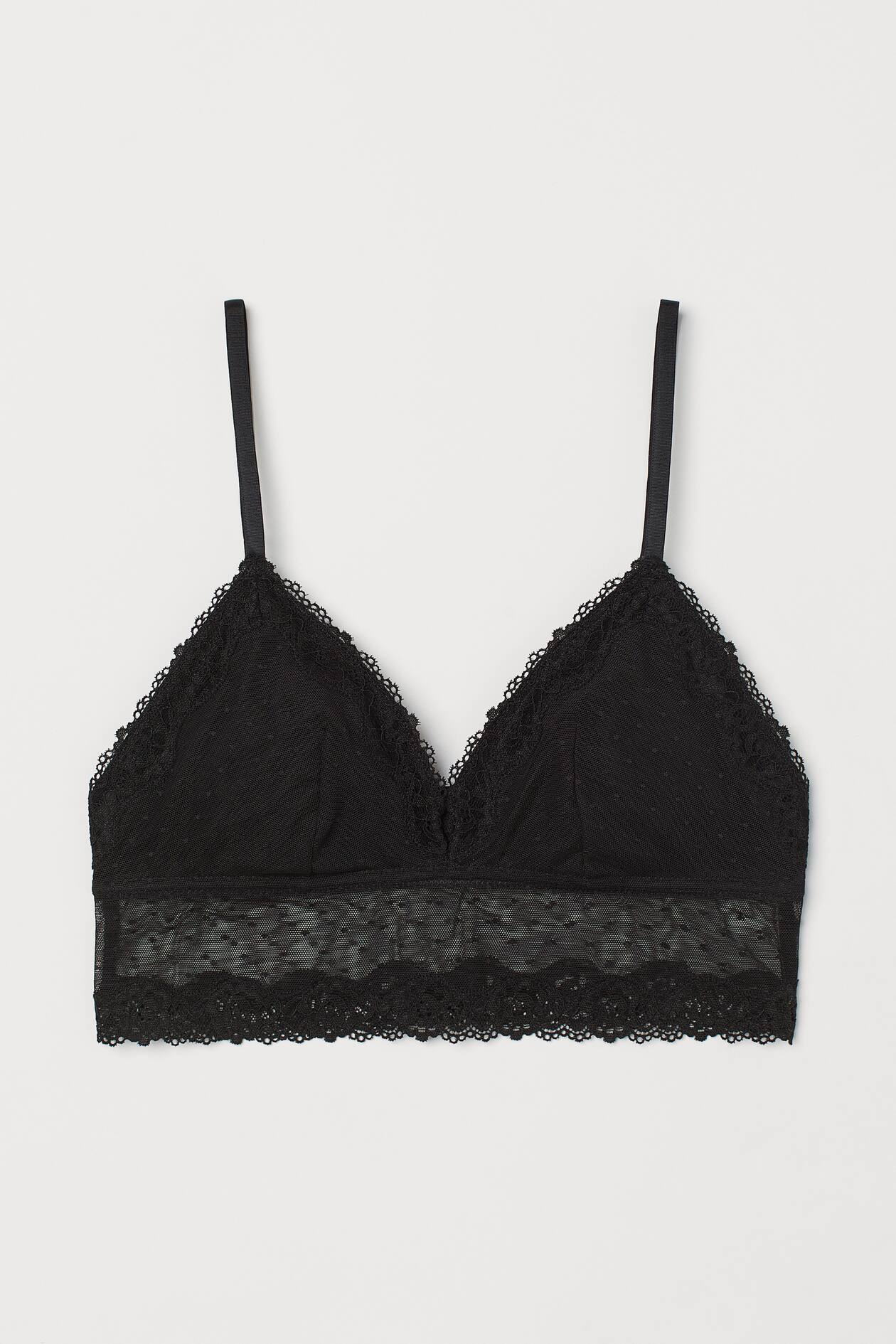Bralette aus Mesh - Schwarz - Ladies | H&M AT | H&M (DE, AT, CH, NL, FI)