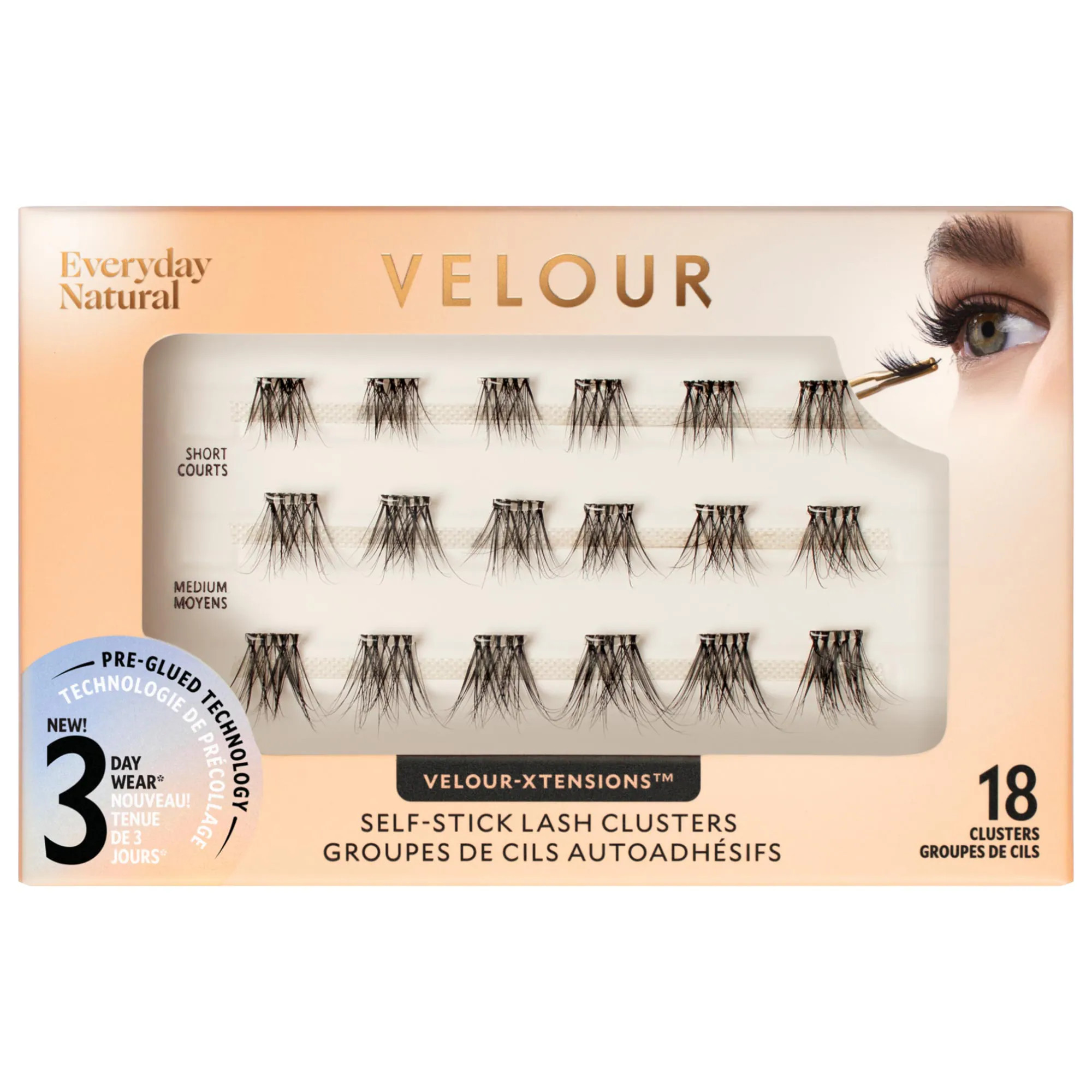 Velour Lashes Velour-Xtension Self-Stick Lash Clusters Everyday Natural | Sephora (US)