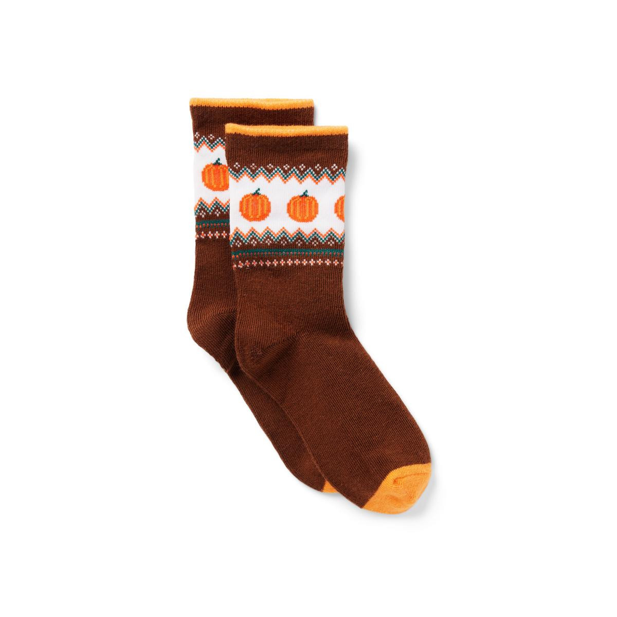Pumpkin Fair Isle Sock | Janie and Jack