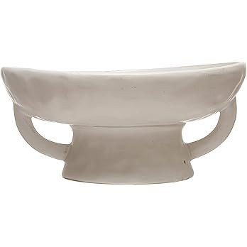 Creative Co-Op Stoneware Bowl w Reactive Glaze, White | Amazon (US)