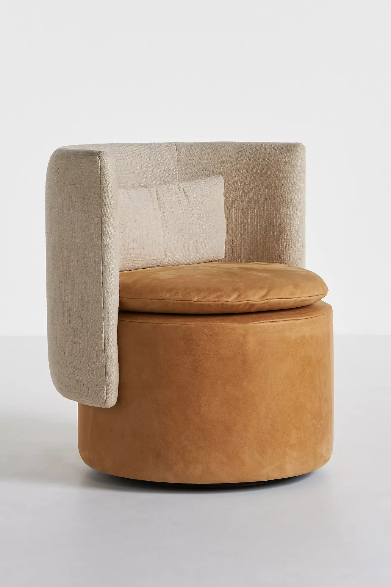 Jordana Leather Swivel Chair | Anthropologie (US)