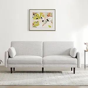 CHITA Mid-Century Modern Sofa, Fabric Couch for Living Room with Solid Wood Leg, No-Tools Assembl... | Amazon (US)