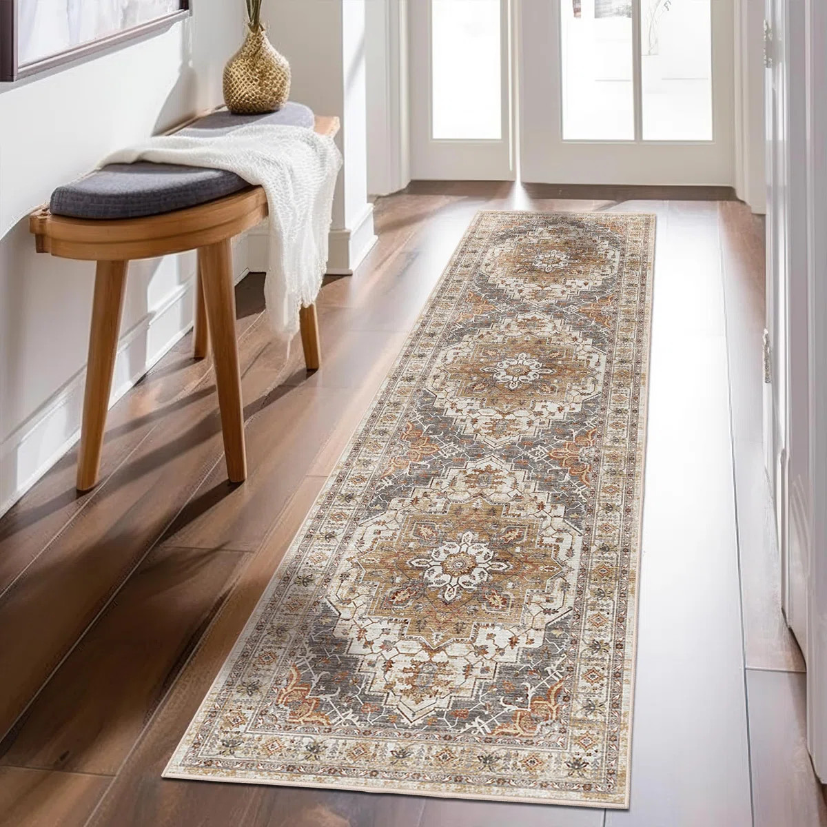 Runner Rug 2X8, Washable Hallway Runner Rugs, Non-Slip Low-Pile Soft Kitchen Rug Runner Laundry R... | Wayfair North America