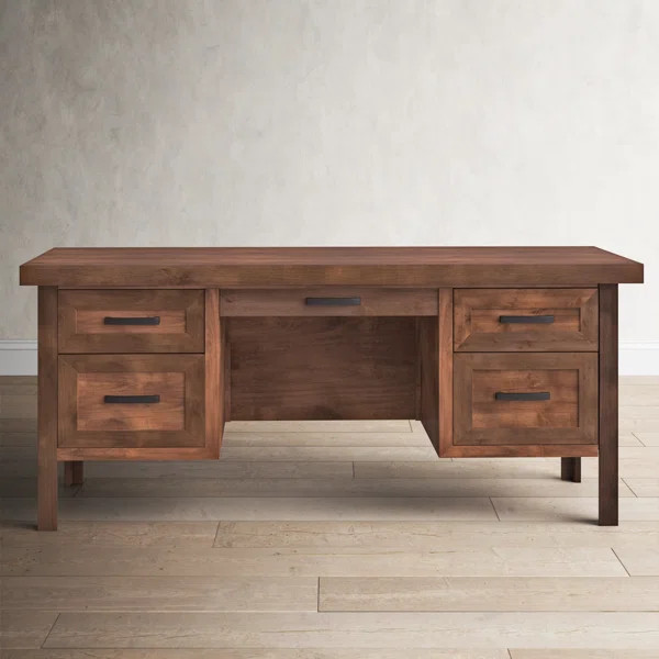 Chestle 71" Solid Wood and MDF Fully Assembled Executive Desk | Wayfair North America