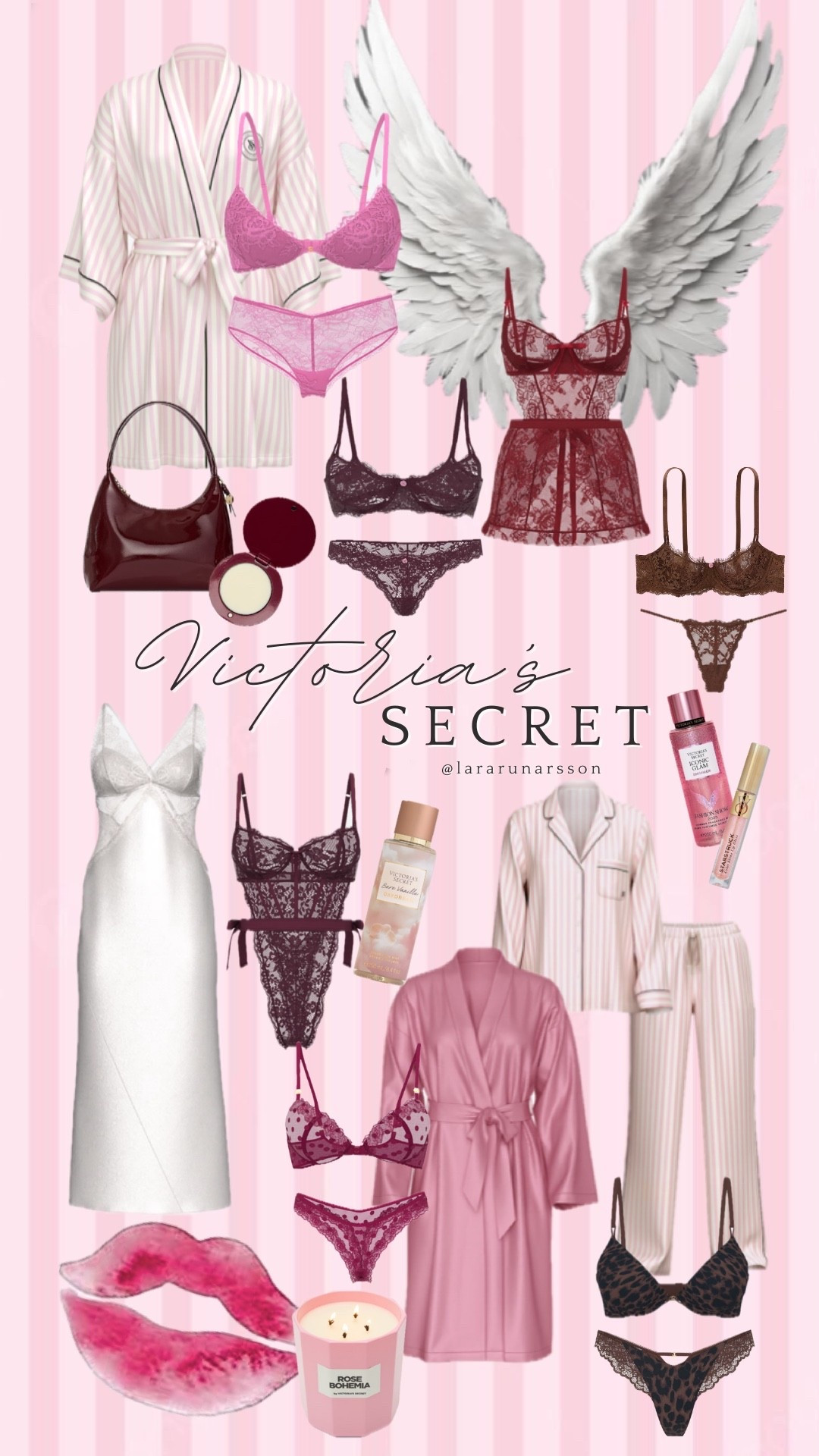 Victoria’s Secret essentials 💕💫

Lingerie, bras, underwear, lace, dressing gown, bodysuit, perfume, lip gloss, bag, pajamas, body spray

#victoriassecret #victoriassecretfashionshow #lingeriee