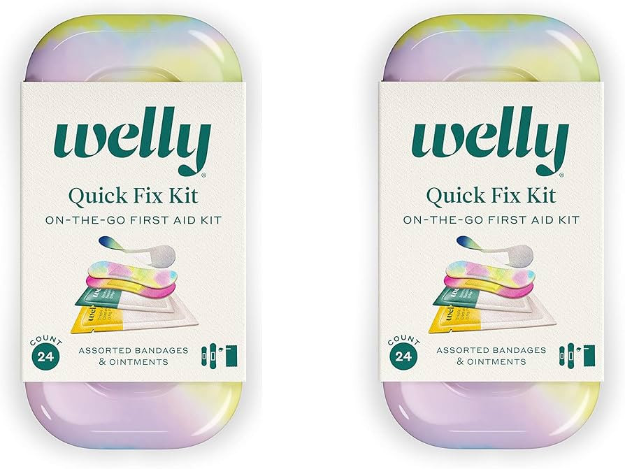 Welly Quick Fix Colorwash, On The Go First Aid Kit, Assorted Bandages, Ointments, and Hand Sanitizer | Amazon (US)