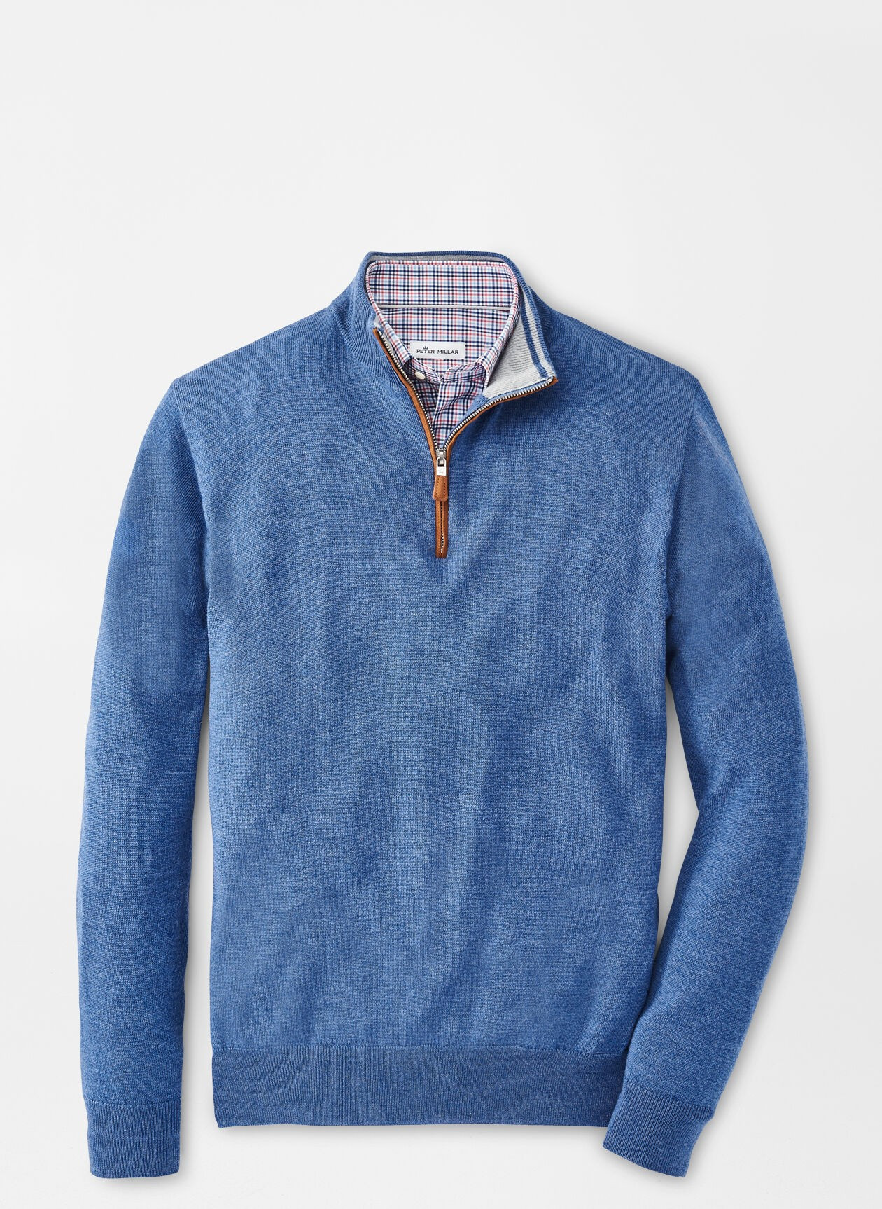 Crown Soft Suede Trim Quarter-Zip | Peter Millar