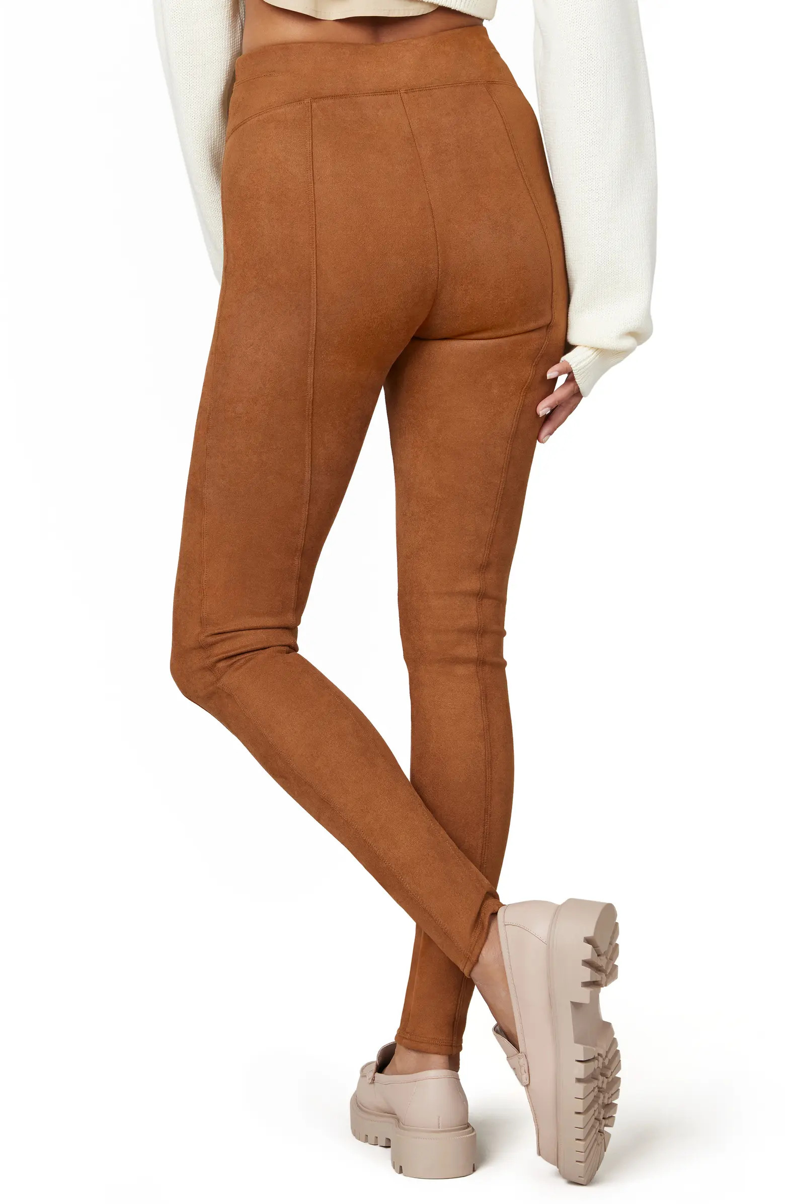 High Waist Faux Suede Leggings | Nordstrom