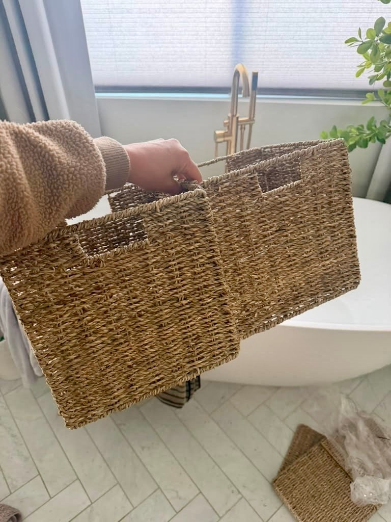 I’ve been using these woven storage baskets all over the house lately, and they make everyday organization feel so much warmer and more intentional. They’re perfect for bathroom storage, open shelving, pantry organization, or tucked under a console table.

I always look for storage pieces that are functional but still blend into the design of a room, and these have such a beautiful natural texture. Linked my favorite sizes and styles here.
@Wayfair 
@Thehomedepot 

 #LTKU #LTKHome #LTKSaleAlert