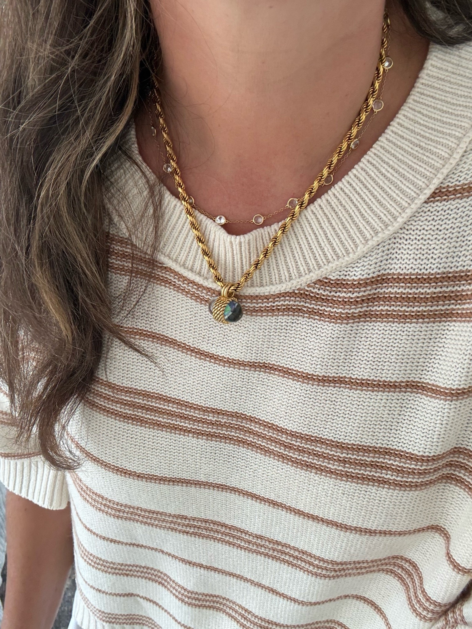 Today’s necklace stack! This Dorsey is one of my most-worn everyday pieces but I love to layer it with something funk and chunky!

#LTKootd #LTKdayinmylife #LTKselfcare