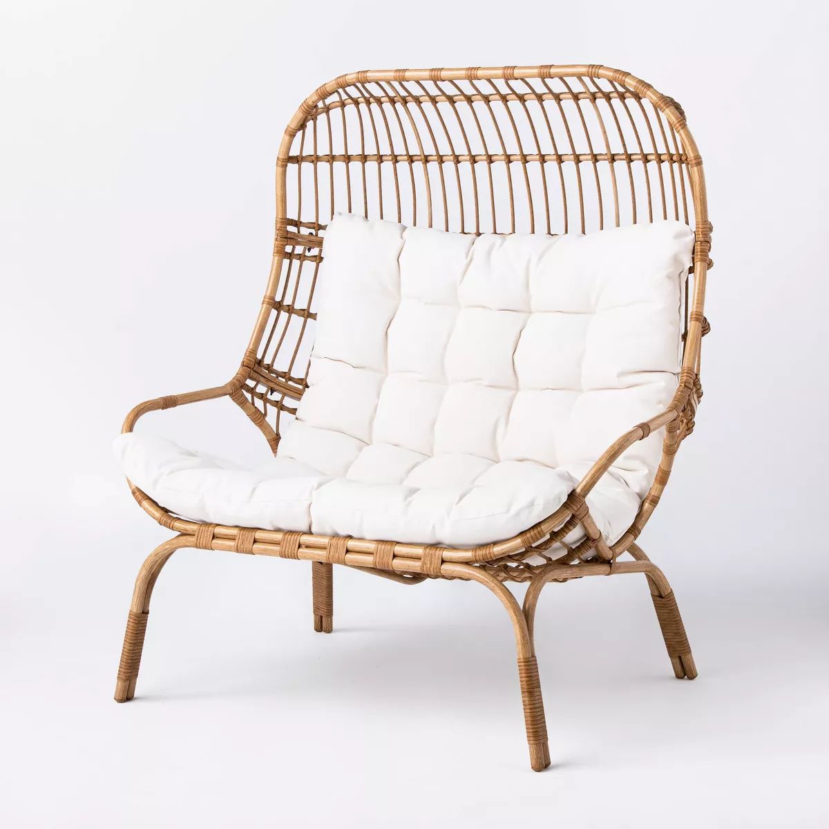 Wicker & Metal Outdoor Patio Chair, Egg Chair Natural - Threshold™ designed with Studio McGee | Target