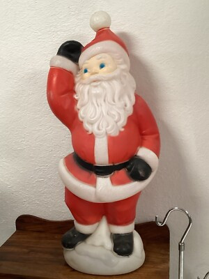 Vintage Blow Mold Santa | eBay US