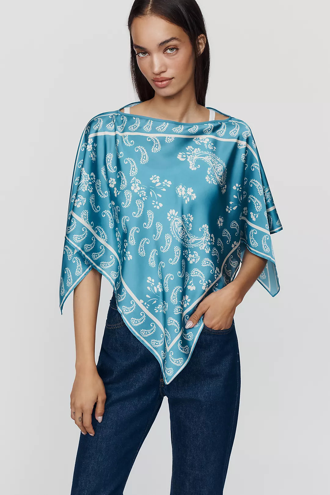 By Anthropologie Printed Scarf Poncho | Anthropologie (US)