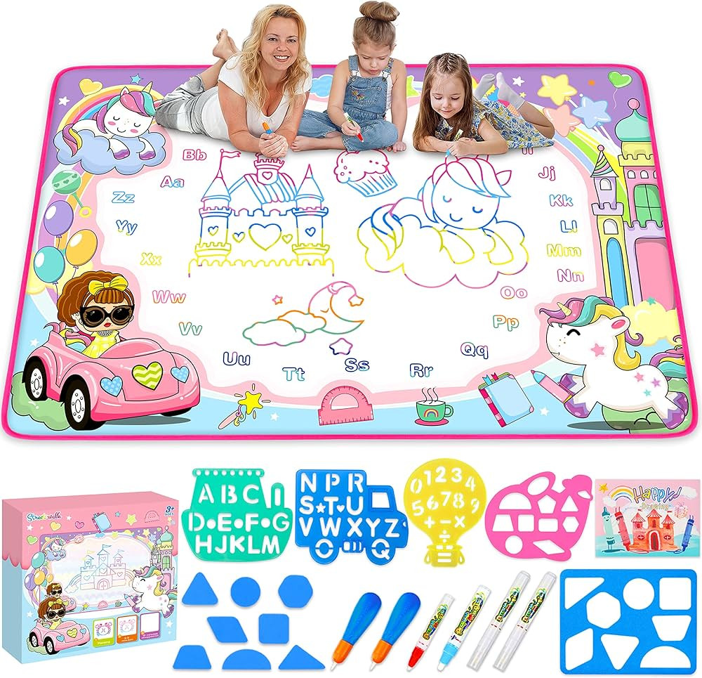 STREET WALK Water Doodle Mat- Kids Painting Writing Doodle Board Toy - Color Drawing Mat Bring Ma... | Amazon (US)