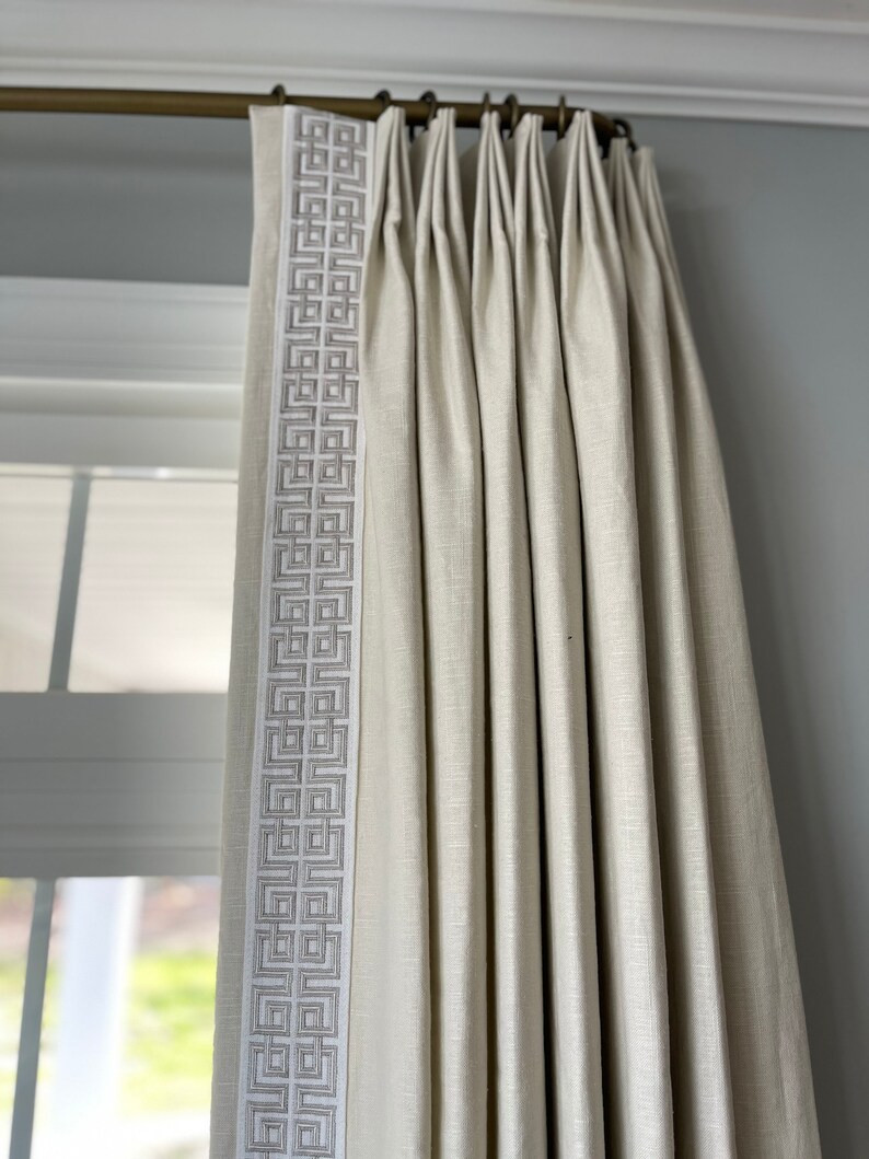 Custom Drapery Panel/Lined/Custom Curtain/With or Without Trim | Etsy (US)