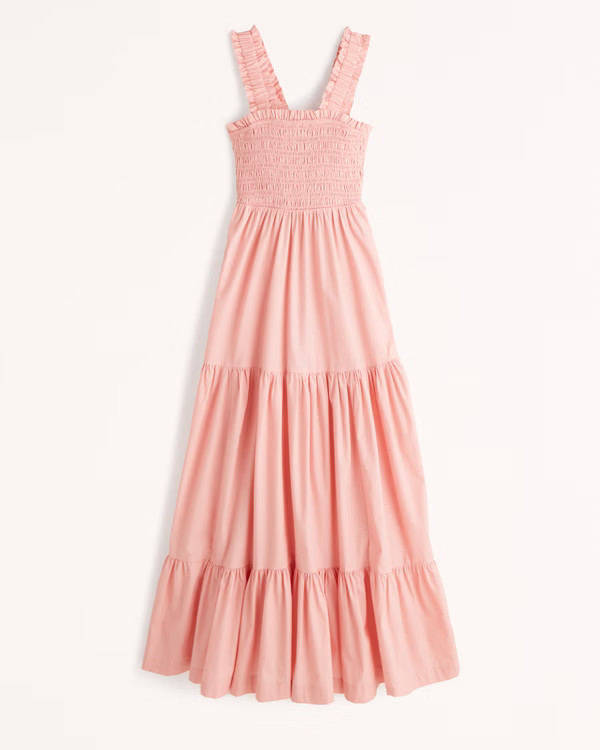 Smocked Bodice Easy Maxi Dress | Abercrombie & Fitch (US)
